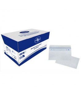 Boîte de 200 enveloppes auto-adhésives DL 110 x 220 mm blanc 80g - La Couronne