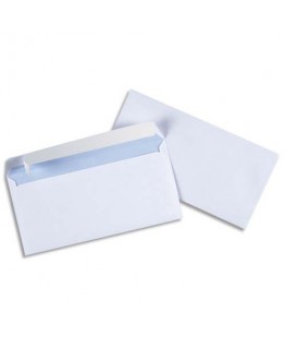 Boîte de 500 enveloppes DL 110 x 220 mm blanc 75g auto-adhésives - Pergamy