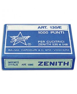Boîte de 1000 agrafes 130/E 6/4 en acier - Zenith