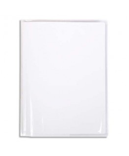 Protège-cahier PVC Cristalux 22/100e avec porte-étiquette 17 x 22 cm