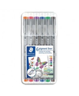 Etui de 6 stylos feutres pigment liner 308