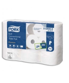 Colis de 6 rouleaux papier toilette Traditionnel Premium doux 2 plis 150 feuilles Ecolabel - Tork®