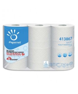Colis de 6 rouleaux de papier toilette en rouleau 2 plis pure cellulose L22 m blanc - Papernet®