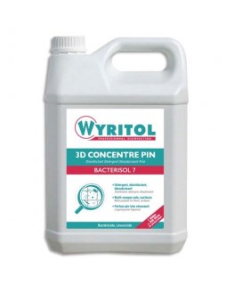 Bidon de 5L nettoyant multi-usages 3D Bactérisol plus parfum Pin - Wyritol