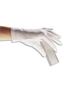 Lot de 12 paires de gants en coton blancs poignets à ourlet ne peluche pas pour Homme - Delta Plus