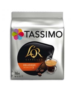 Sachet 16 doses de café torréfié moulu L'OR "Expresso Delizioso" - Tassimo