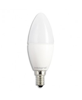 Ampoule flamme LED opale E14 5.5W blanc chaud - Integral