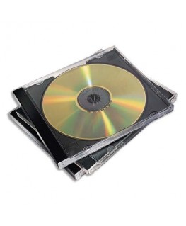 Pack de 10 boîtiers CD standard noir 98310 - Fellowes®