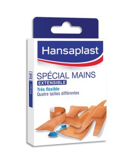 Boîte de 20 pansements spécial Mains assortis 4 tailles - Hansaplast