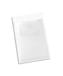 Boîte de 100 pochettes en kraft blanches intérieur bulles d'air format 180 x 265 mm - 5 Etoiles