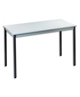 Table polyvalente rectangulaire 120 x 60 cm gris/gris - Sodematub