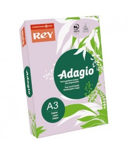 Ramette de 500 feuilles papier couleur ADAGIO 80g A3 lilas - Rey® by Papyrus
