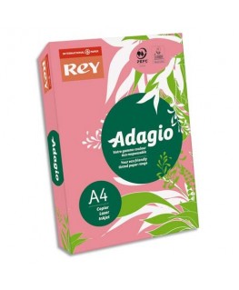Ramette de 500 feuilles papier couleur ADAGIO 80g A4 fluo framboise - Rey® by Papyrus