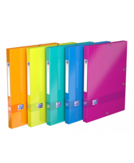 Boîtes de classement Color Life en carte pelliculée, format A4, coloris assortis - Oxford