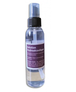 Flacon 100 ml + 25 ml offert solution hydro-alcoolique avec vaporisateur