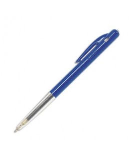 Stylo à bille pointe moyenne rétractable encre bleue corps plastique couleur M10 - Bic®